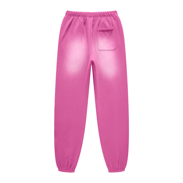 Stolo Essentials Monkey Washed Fleece Joggers [ PINK & GREY ]