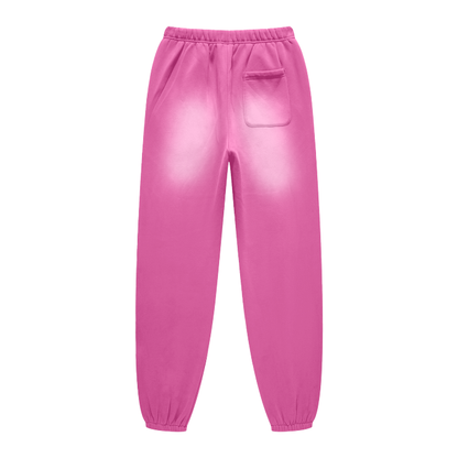 Stolo Essentials Monkey Washed Fleece Joggers [ PINK & GREY ]