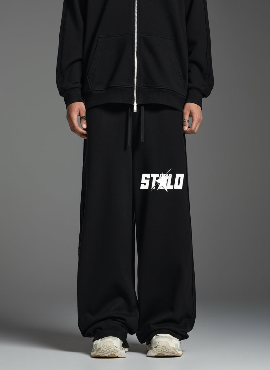 Stolo Clothing Co STARCHILD Supper Baggy Stripped Straight-Leg Sweatpants