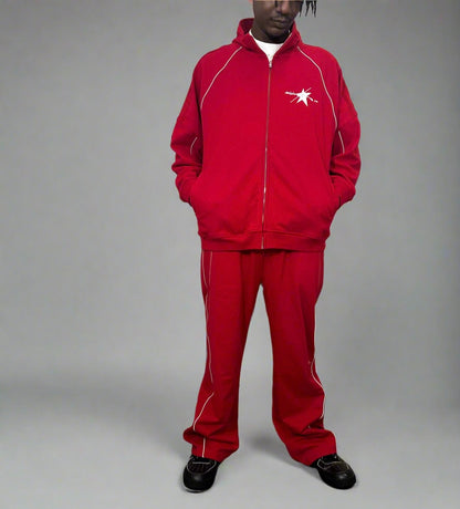 Stolo Clothing Co Essential Reflection Striped Straight-Leg Sweatpants