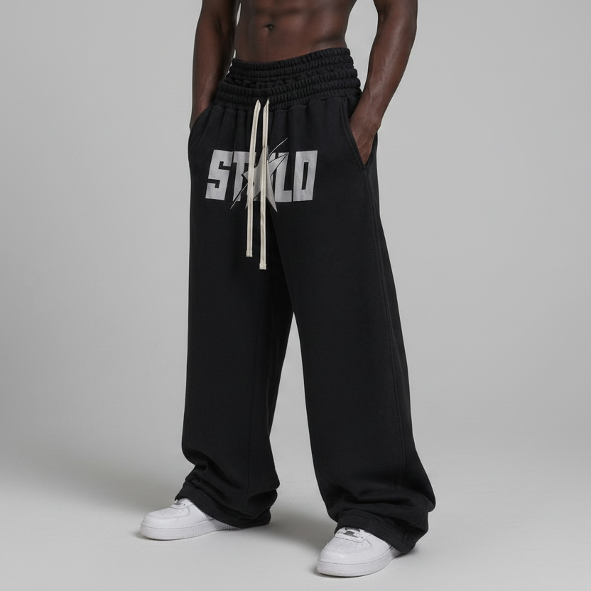 Stolo Clothing Co STARCHILD Double Waistband French Terry Wide-Leg Heavyweight Sweatpants (420 GSM)