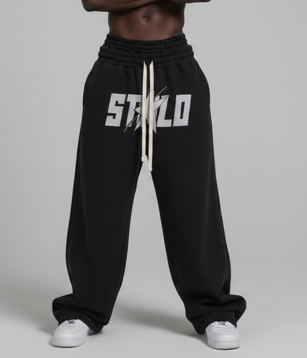 Stolo Clothing Co STARCHILD Double Waistband French Terry Wide-Leg Heavyweight Sweatpants (420 GSM)