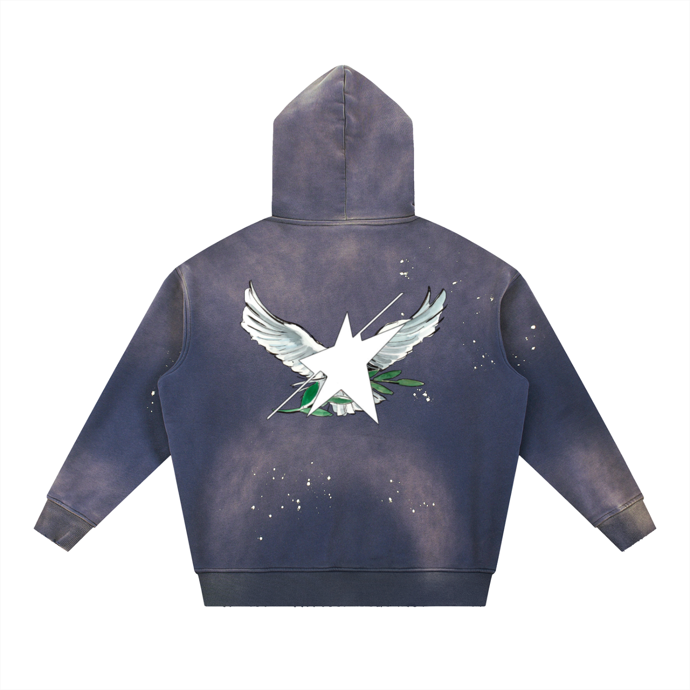 Limited Edition Stolo Clothing Co Birdies Vintage Washed Frayed Fleece Hoodie