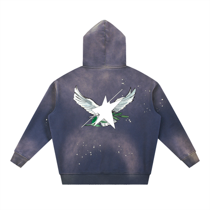 Limited Edition Stolo Clothing Co Birdies Vintage Washed Frayed Fleece Hoodie