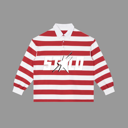Stolo Clothing Co STARCHILD WHERES WALDO Striped Polo Tee