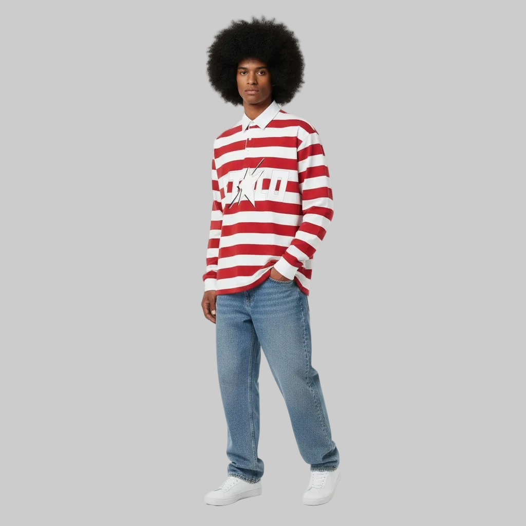 Stolo Clothing Co STARCHILD WHERES WALDO Striped Polo Tee
