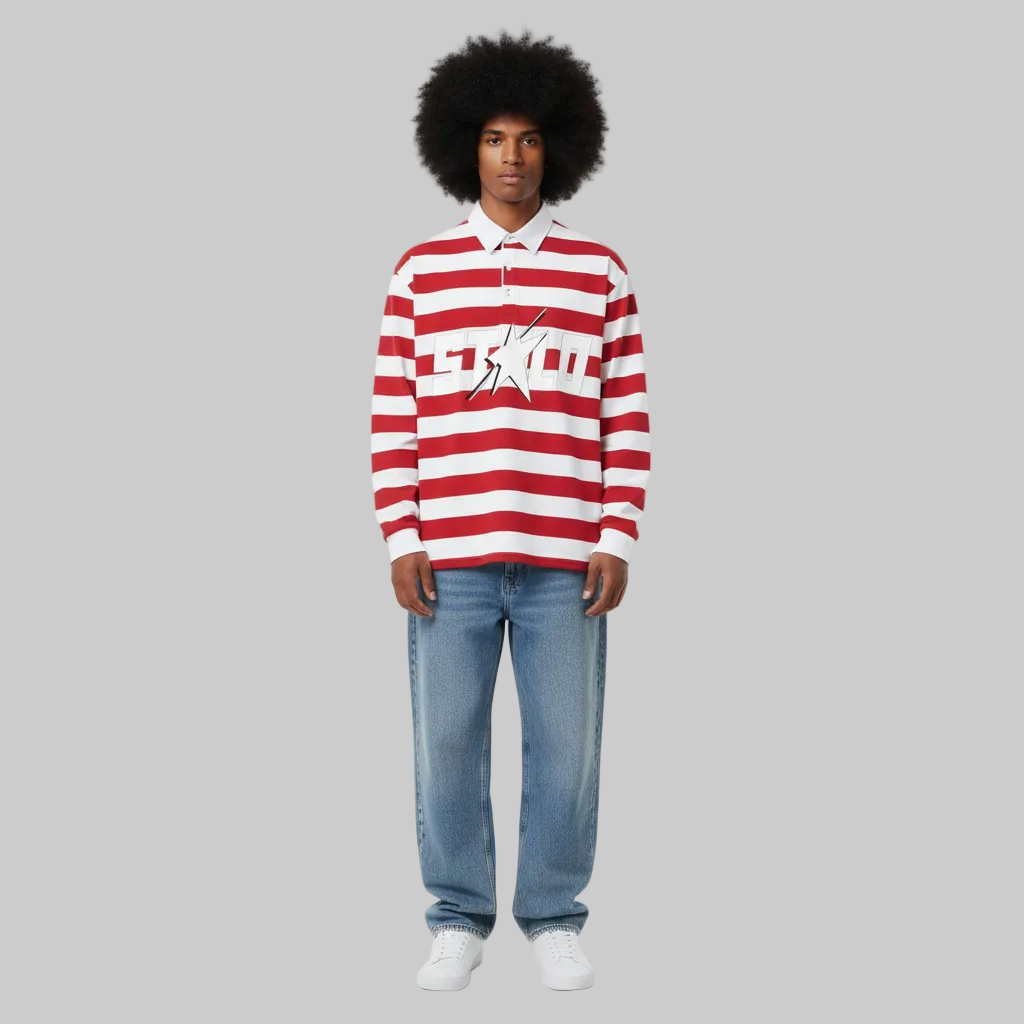 Stolo Clothing Co STARCHILD WHERES WALDO Striped Polo Tee