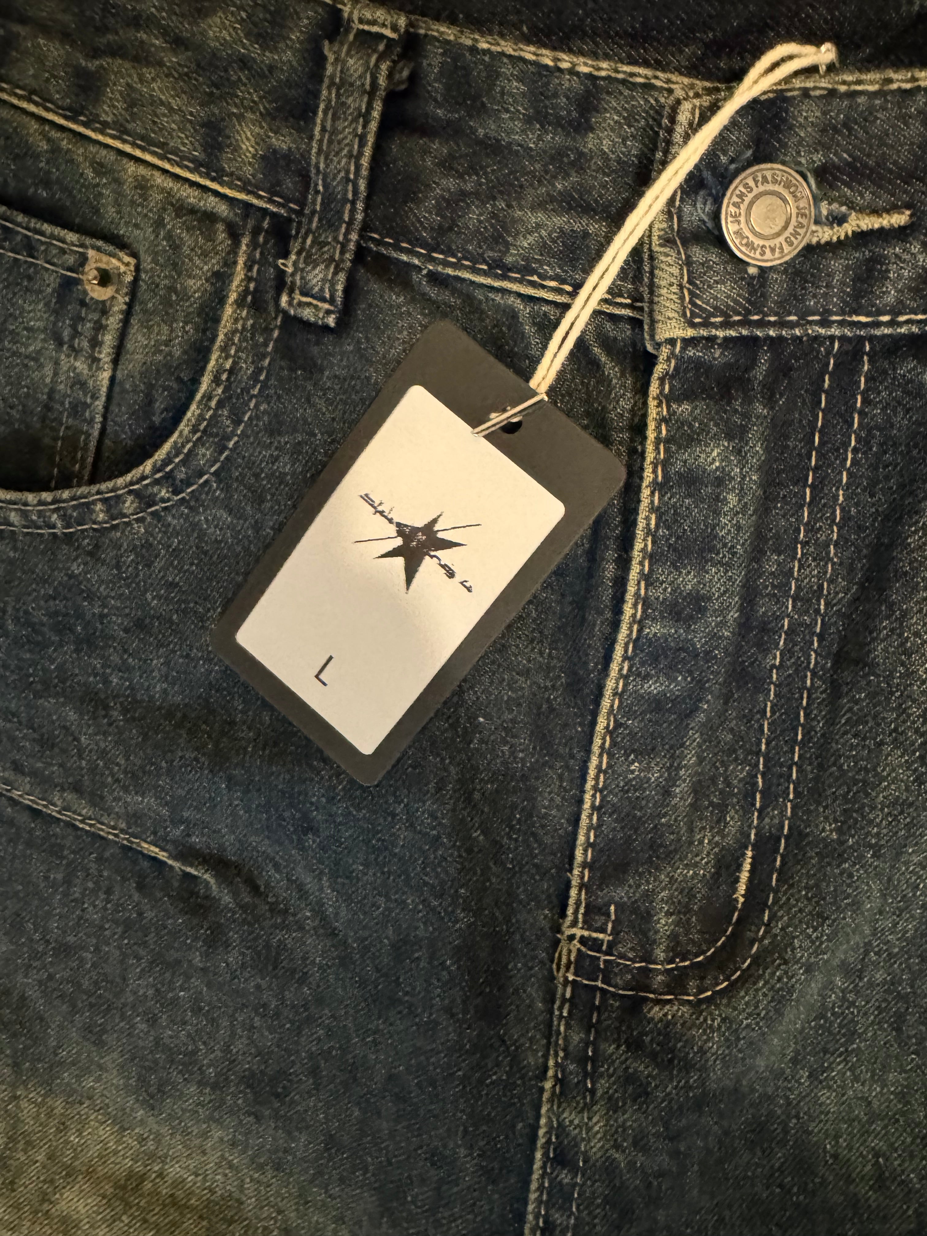 Stolo Clothing Co STARCHILD  Vintage Washed Unisex Baggy Cargo Jeans