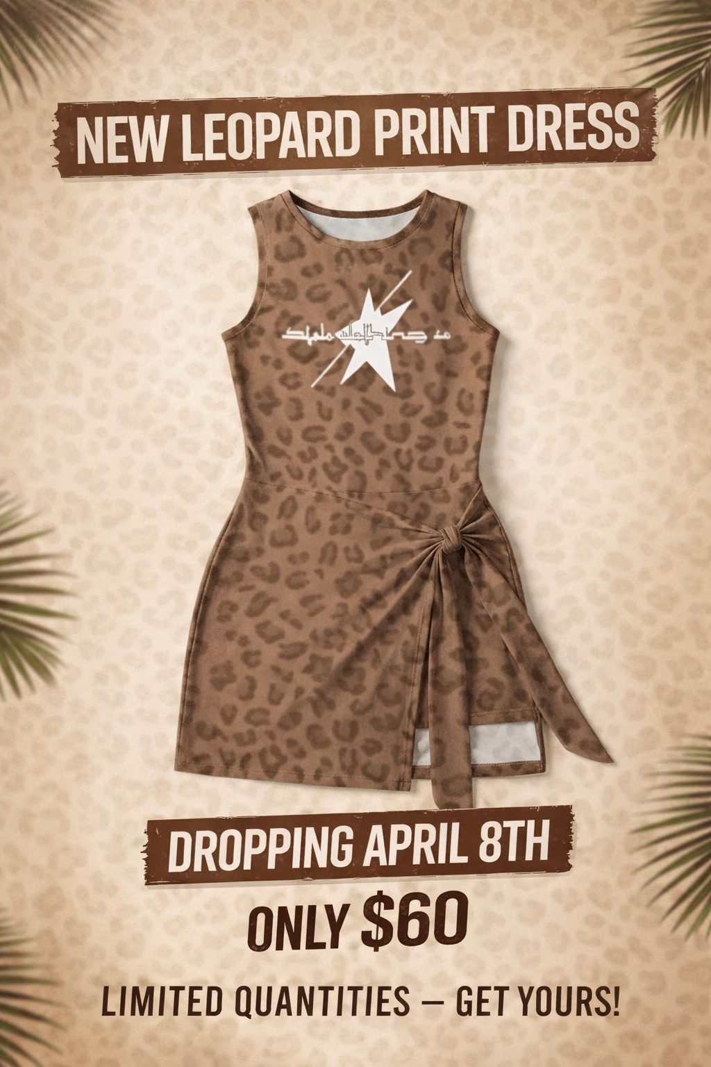 Stolo Clothing Co Leopard Print Snatched Silhouette Dress