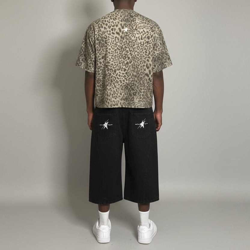 Stolo Clothing Co PREYING NUN Leopard Print Boxy Tee