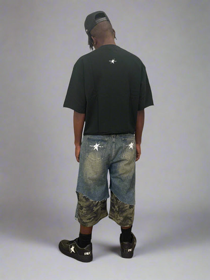 Stolo Clothing Co STARCHILD Frayed Camouflage Denim Shorts (JORTS)