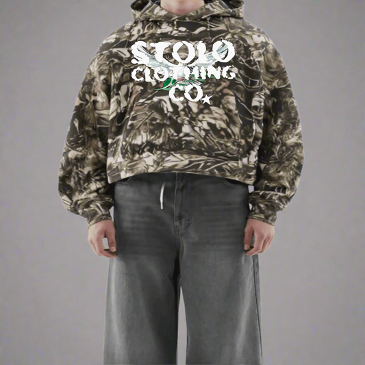 Stolo Clothing Co Birdies French Terry Tree Print Camo Hoodie