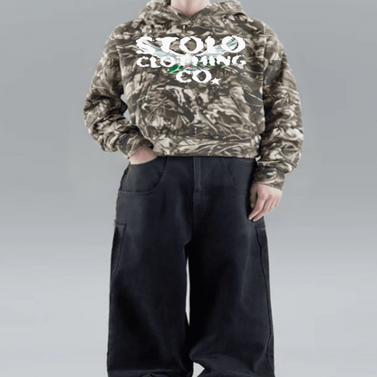 Stolo Clothing Co Birdies French Terry Tree Print Camo Hoodie