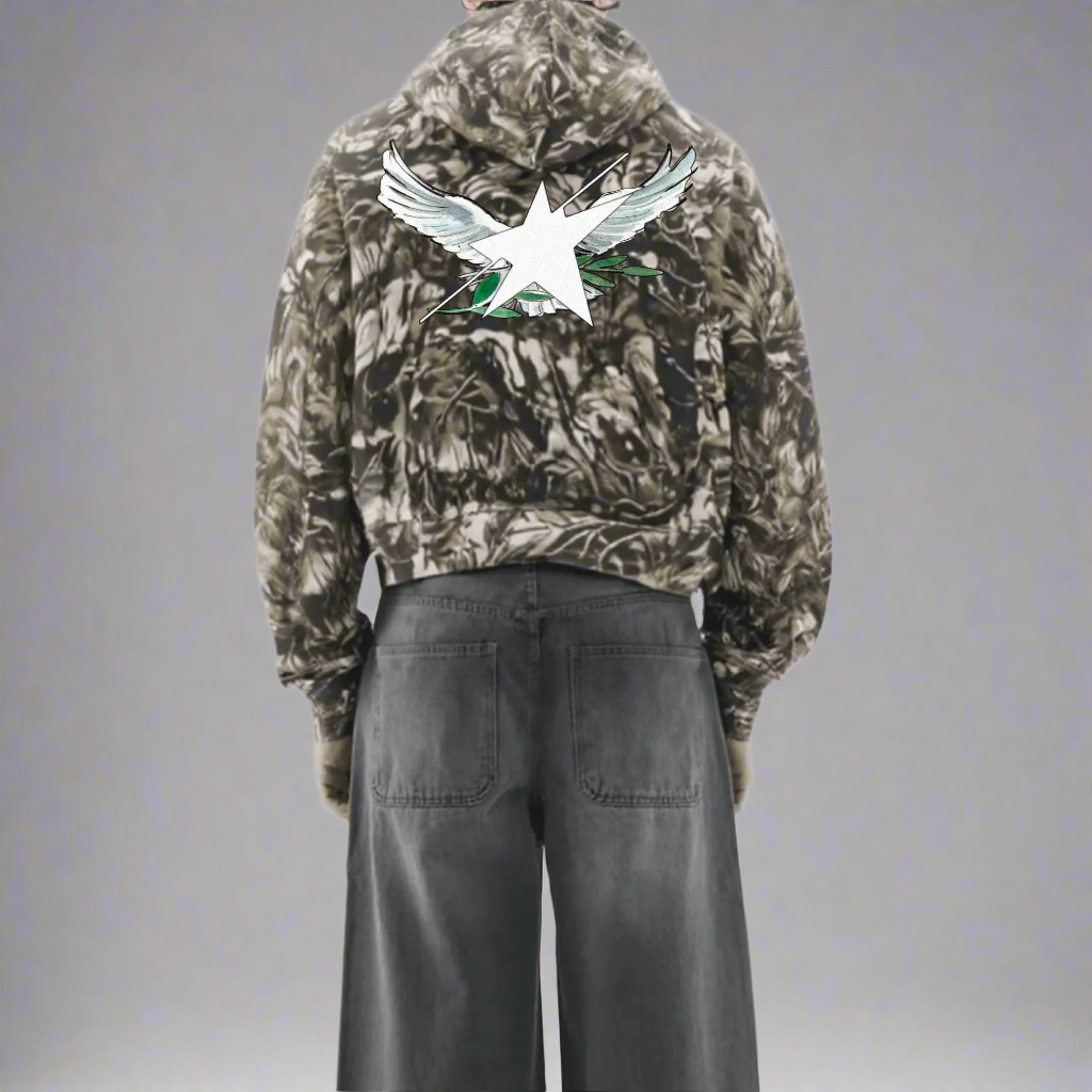 Stolo Clothing Co Birdies French Terry Tree Print Camo Hoodie