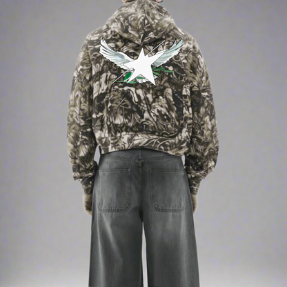 Stolo Clothing Co Birdies French Terry Tree Print Camo Hoodie