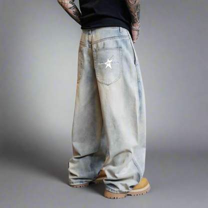 Stolo Clothing Co STARCHILD Baggy Faded Blue Denim Jeans