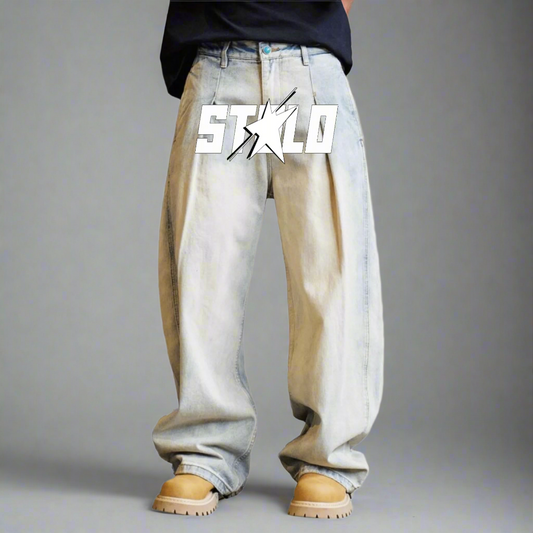 Stolo Clothing Co STARCHILD Baggy Faded Blue Denim Jeans