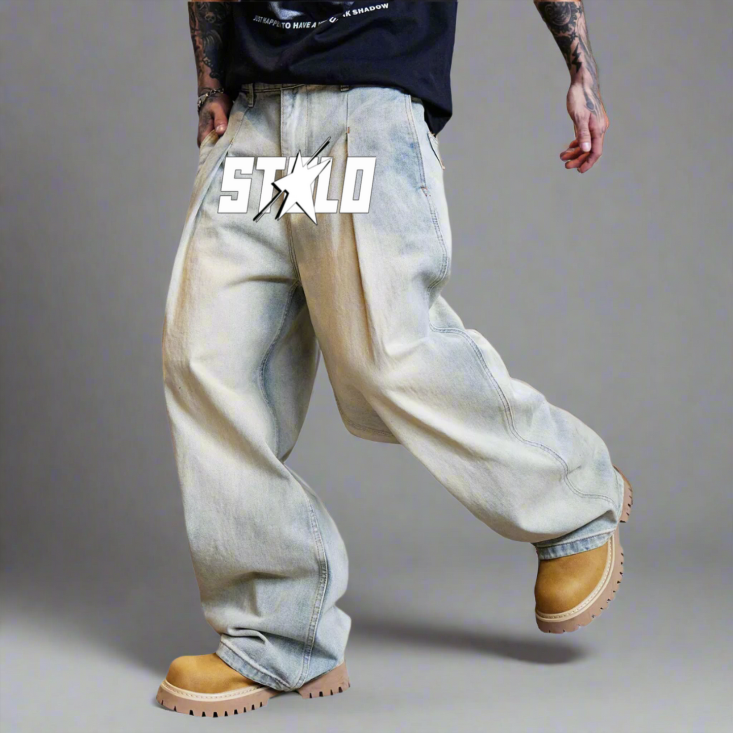 Stolo Clothing Co STARCHILD Baggy Faded Blue Denim Jeans