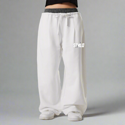 Stolo Clothing Co STARCHILD Double Waist Band Baggy Sweatpants With Plaid Boxers