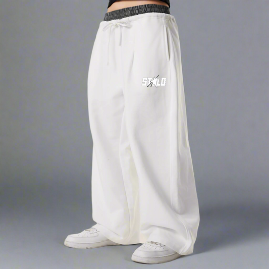 Stolo Clothing Co STARCHILD Double Waist Band Baggy Sweatpants With Plaid Boxers