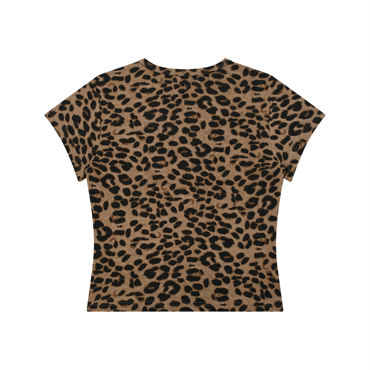 Stolo Clothing Co REBORN Leopard Print Fitted Crop Tee