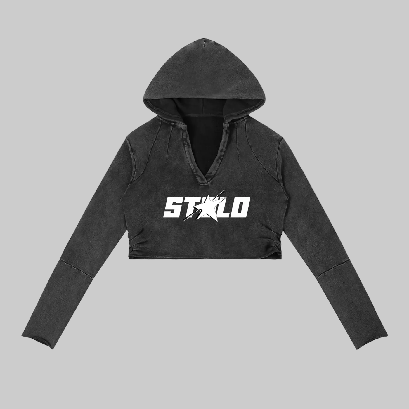 Stolo Clothing Co STARCHILD Vintage Washed Raw Edge Cropped Hoodie