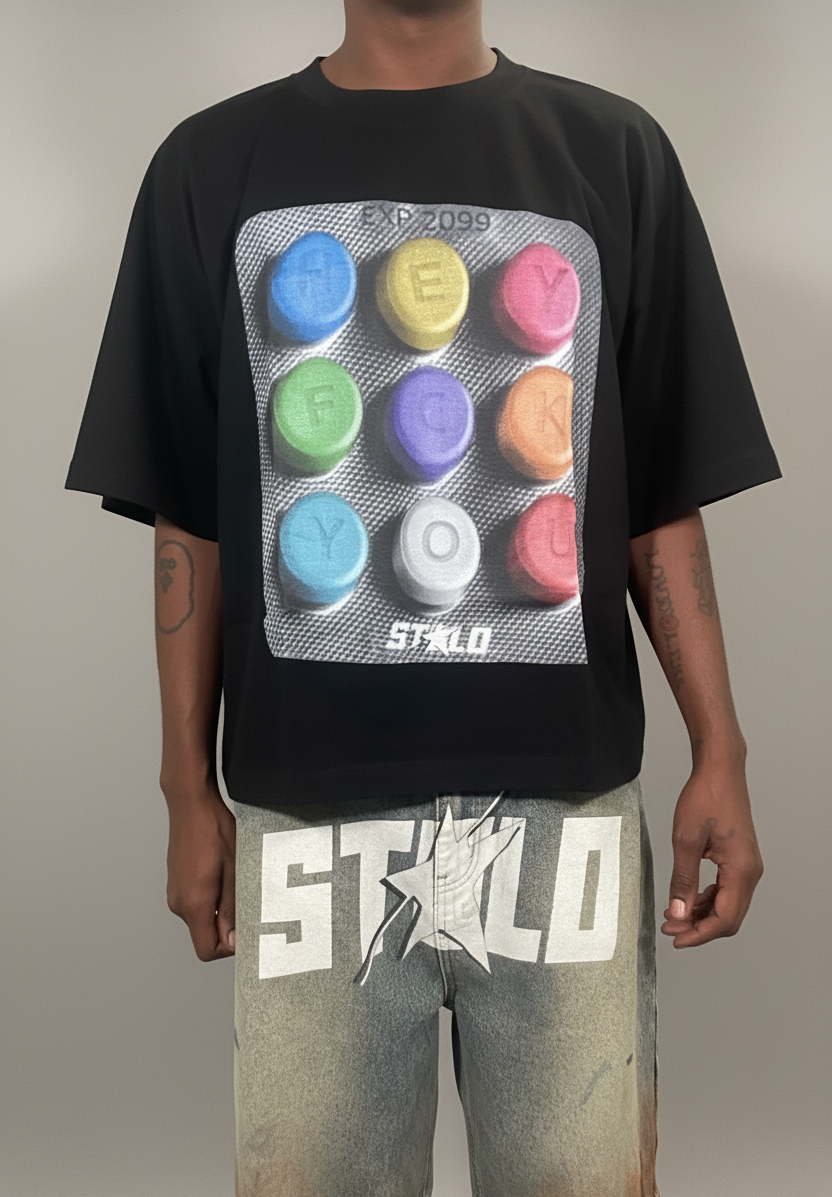 Stolo Clothing Co PAIN PILL Oversized Boxy Tee