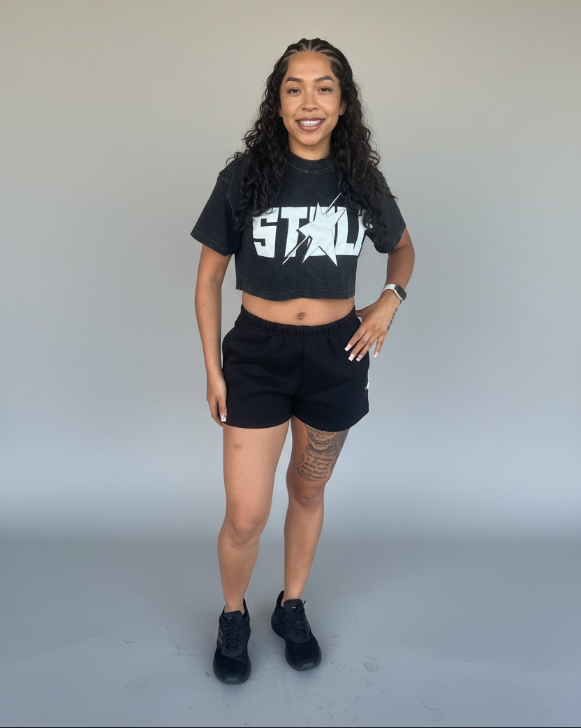 Stolo Clothing Co STARCHILD Washed Loose-Fit Heavyweight Cropped Tee (230 GSM)