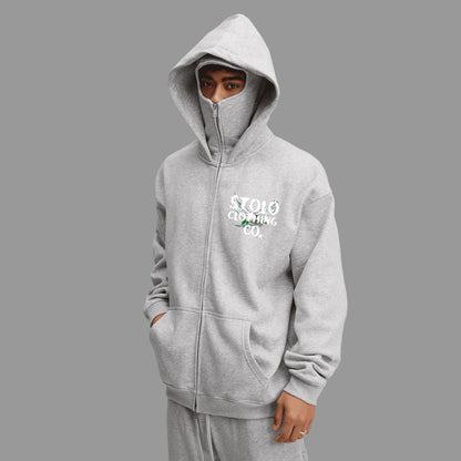 Stolo Clothing Co Birdies Civil War Edition Double Zip-Up Hoodie with Built-in Face Mask