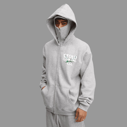 Stolo Clothing Co Birdies Civil War Edition Double Zip-Up Hoodie with Built-in Face Mask