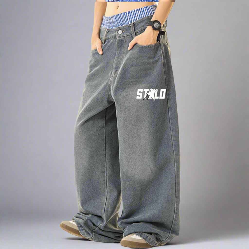 Stolo Clothing Co STARCHILD Unisex Double Waist Wide Leg Jeans