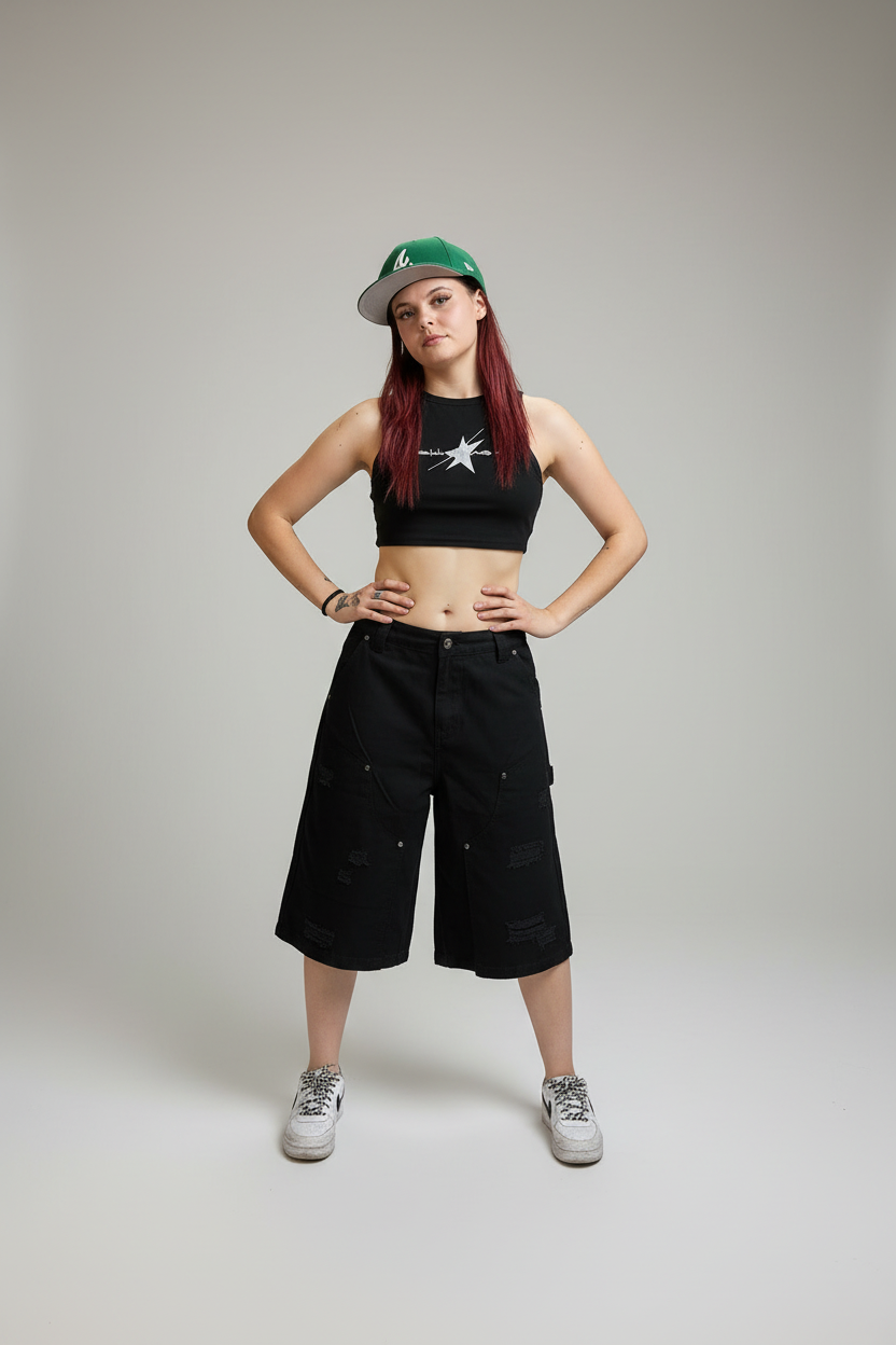 Stolo Clothing Co LOGO Fitted Cropped Tank Top Tee (260 GSM)