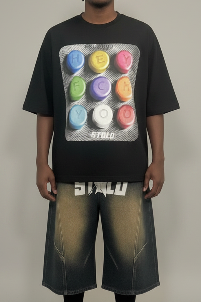 Stolo Clothing Co PAIN PILL Oversized Boxy Tee
