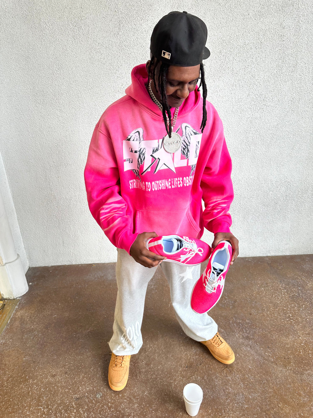 Stolo Clothing Co STARCHILD Easter Pink Oversized Fleece Hoodie