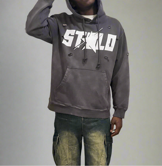 Stolo Clothing Co STARCHILD Hand-Frayed Pure Cotton Monkey Washed Hoodie