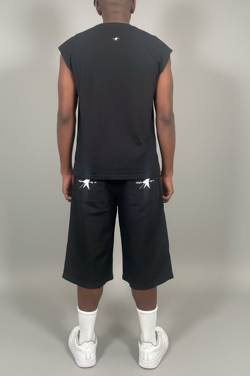 Stolo Clothing Co LOGO Spliced Panel Tank Top Tee (220 GSM)