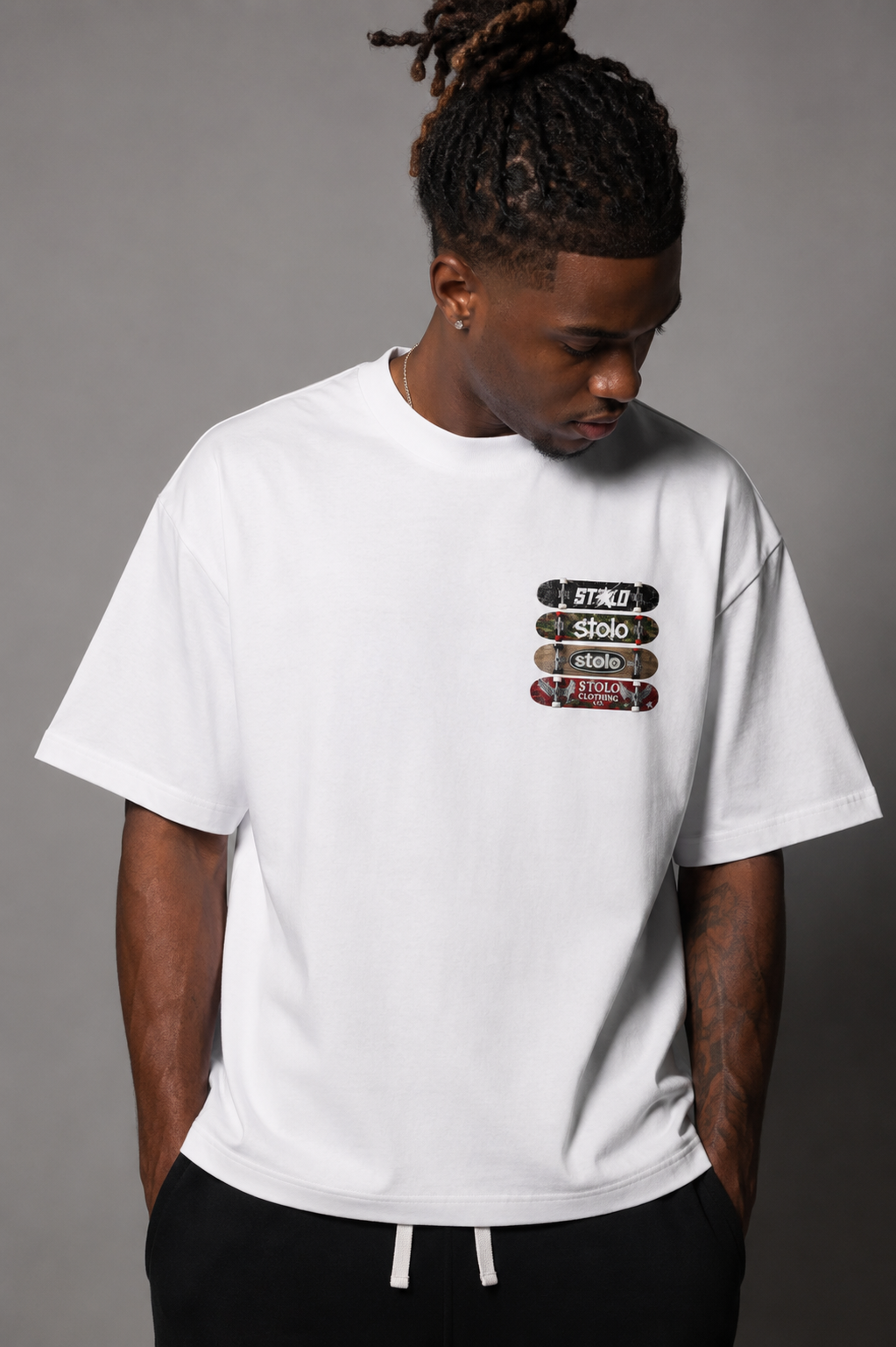Stolo Clothing Co STOLO SKATE Oversized Drop Shoulder Tee