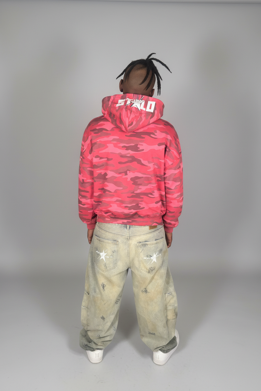 Stolo Clothing Co LOGO ROSE CAMO Heavyweight Hoodie (420 GSM)