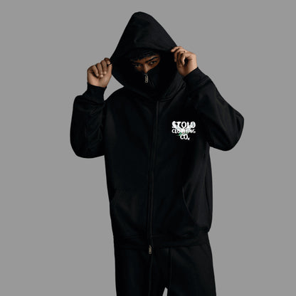 Stolo Clothing Co Birdies Civil War Edition Double Zip-Up Hoodie with Built-in Face Mask