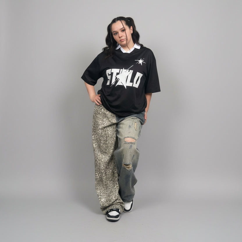 Stolo Clothing Co STARCHILD REBORN Striped Boxy Polo Tee (140 GSM)