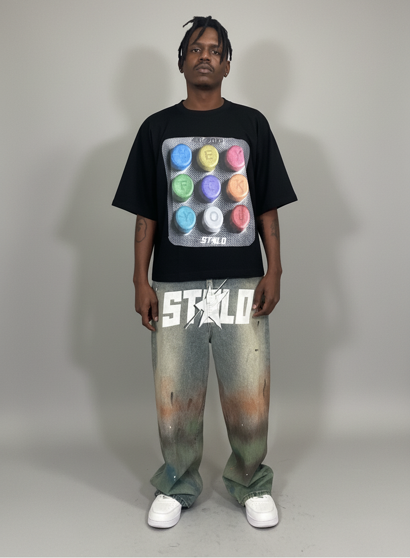 Stolo Clothing Co PAIN PILL Oversized Boxy Tee