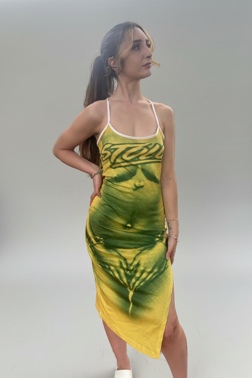 Stolo Clothing Co CUFFS Hip Hugging Back Cross Cami Dress
