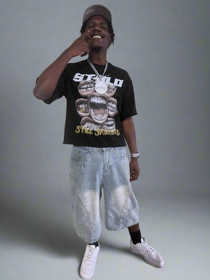 Limited Editon Stolo Clothing Co STILL SHINING French Terry Raw Edge Tee
