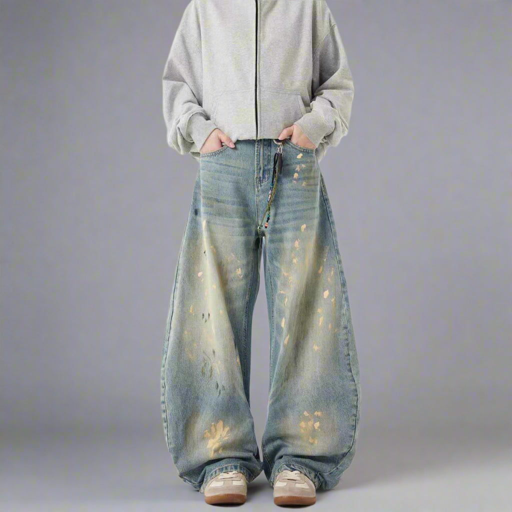 Stolo Clothing Co STARCHILD Back Print Hand-Painted Baggy Denim Jeans