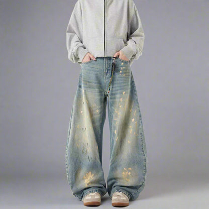 Stolo Clothing Co STARCHILD Back Print Hand-Painted Baggy Denim Jeans
