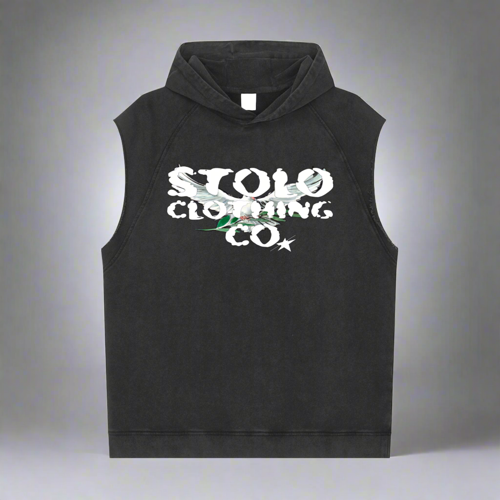 Stolo Clothing Co Birdies Snow Washed Sleeveless Hoodie