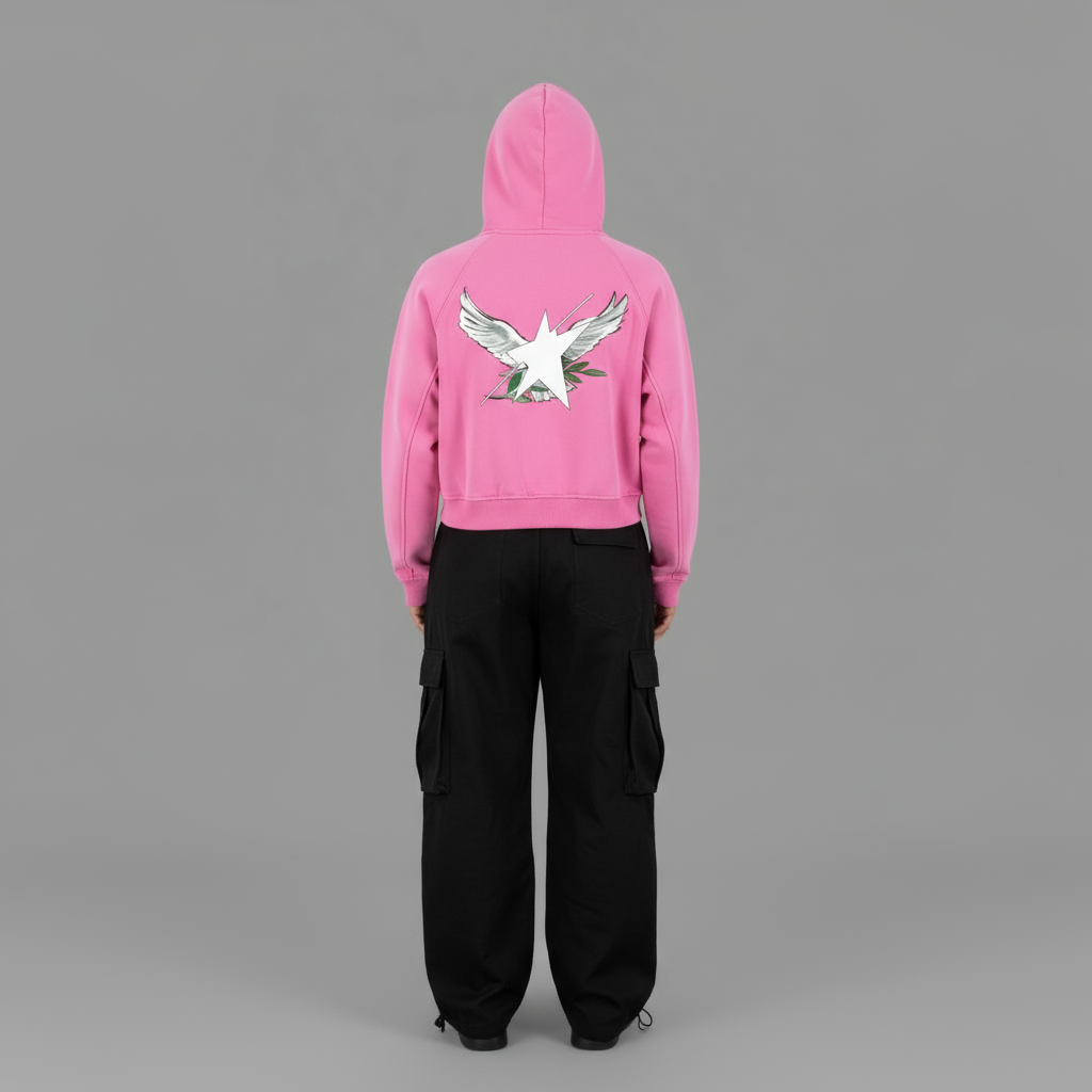 Stolo Clothing Co Birdies Snow Washed Cropped Hoodie