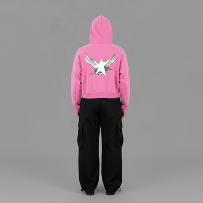 Stolo Clothing Co Birdies Snow Washed Cropped Hoodie