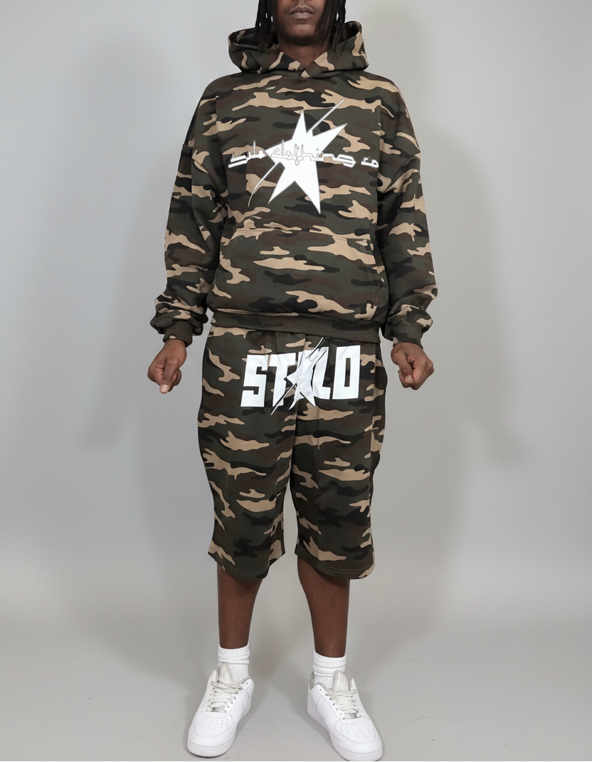 Stolo Clothing Co LOGO ARMY CAMO Heavyweight Hoodie (420 GSM)