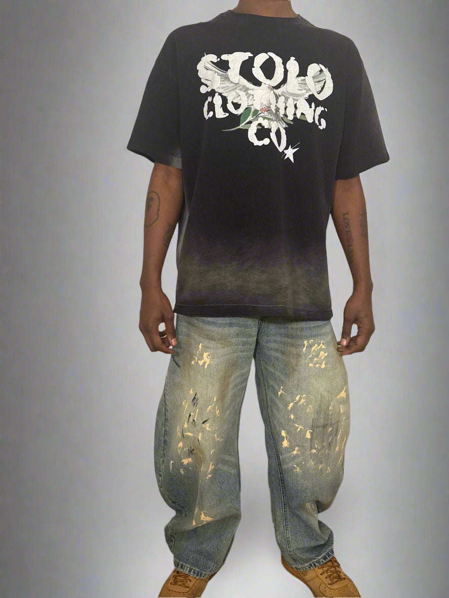 Stolo Clothing Co Essentials Unisex Hand-Painted Baggy Jeans